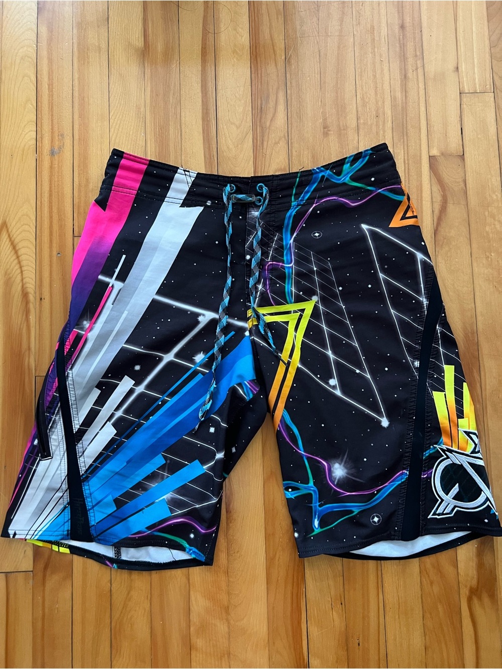 O'Neill Mens Board Shorts Superfreak Y2K Neon Surf Size 30